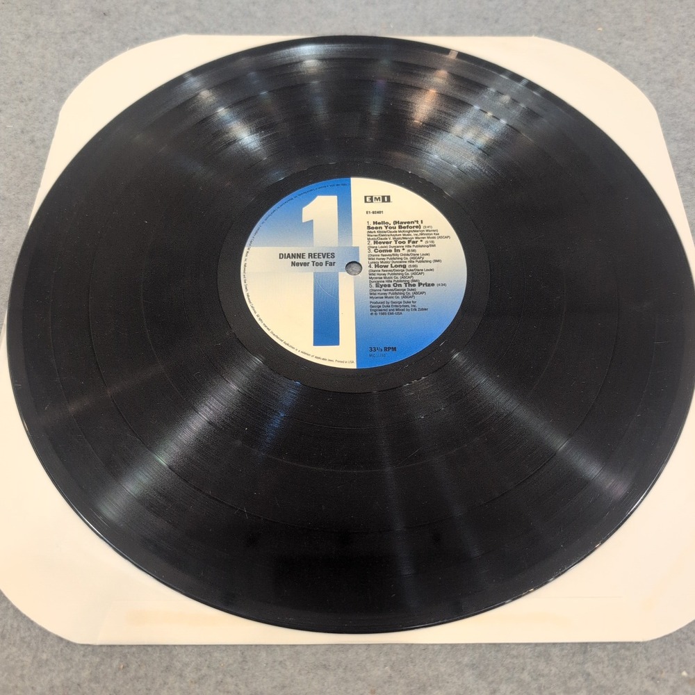 Dianne Reeves Never Too Far Vinyl LP 1989 EMI-USA E1-92401 Jazz R&B George Duke - Picture 5 of 8